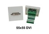 55x55 Module anthracite, DVI cable 24+5 F/F + Audio cable F/F 0.2m 